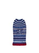 Matchesfashion.com Calvin Klein 205w39nyc - Striped Wool Knit Balaclava Hat - Womens - Navy