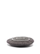 Matchesfashion.com Ganni - Loop-embellished Crocheted Cotton-blend Beret - Womens - Grey