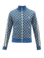 Wales Bonner - London Checked Organic-cotton Track Jacket - Mens - Blue