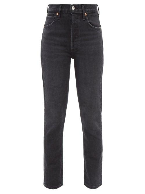 Citizens Of Humanity - Charlotte High-rise Cropped Straight-leg Jeans - Womens - Dark Denim