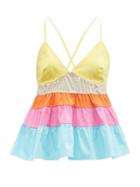 Ladies Rtw Staud - Olympia Tiered Cotton-blend Poplin Top - Womens - Multi