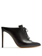 Francesco Russo Leather Lace-up Mules