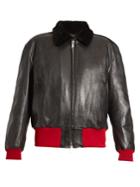 Calvin Klein 205w39nyc Bi-colour Leather Bomber Jacket