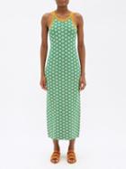 Dodo Bar Or - Lucy Scoop-neck Jacquard Dress - Womens - Green Multi