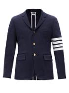 Matchesfashion.com Thom Browne - Four-bar Single-breasted Cotton Blazer - Mens - Navy