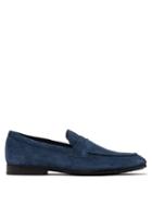 Matchesfashion.com Tod's - Suede Penny Loafers - Mens - Blue