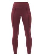 Matchesfashion.com Vaara - Nica Pintucked-jersey Leggings - Womens - Burgundy