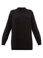 Matchesfashion.com The Row - Edmund Mock Neck Cashmere Sweater - Womens - Black