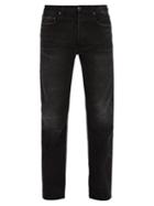 Matchesfashion.com Valentino - Straight Leg Washed Denim Jeans - Mens - Black