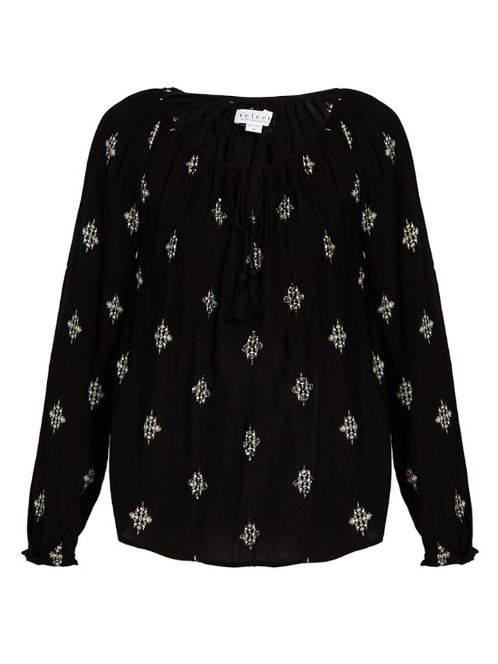 Velvet By Graham & Spencer Coralie Geometric-print Top