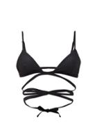 Matchesfashion.com Matteau - The Wrap Triangle Bikini Top - Womens - Black