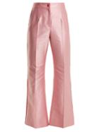 Dolce & Gabbana Contrast-trim High-rise Satin Trousers