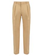 Matchesfashion.com Calvin Klein 205w39nyc - Velvet Side Stripe Cotton Twill Trousers - Mens - Beige