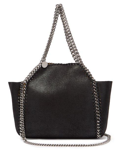 Matchesfashion.com Stella Mccartney - Falabella Mini Reversible Faux Leather Tote - Womens - Black