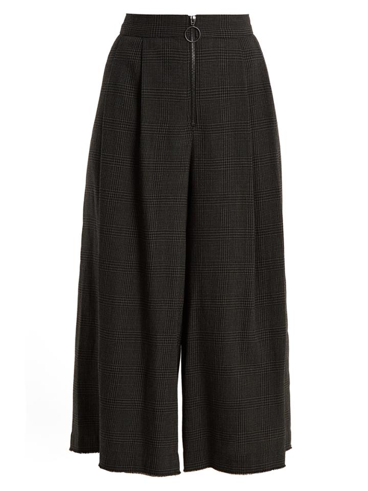 Sea Prince Of Wales-checked Wool Cropped Trousers