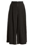 Sea Prince Of Wales-checked Wool Cropped Trousers