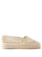 Castaer - Kery Daisy-crochet Espadrilles - Womens - Beige