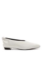 Matchesfashion.com Proenza Schouler - Knot-heel Leather Flats - Womens - White
