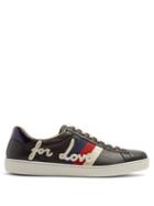 Matchesfashion.com Gucci - New Ace Low Top Leather Trainers - Mens - Black Multi