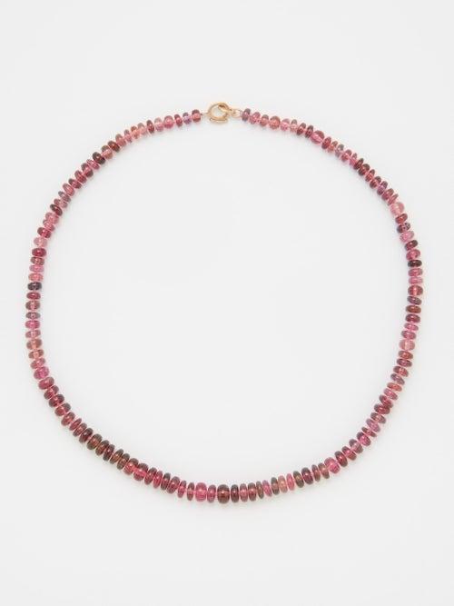Irene Neuwirth - Gemmy Gem Tourmaline & 18kt Rose-gold Necklace - Womens - Pink Multi