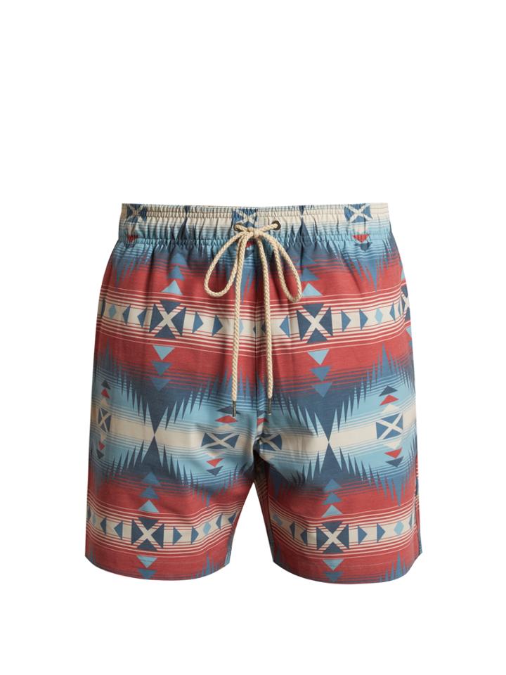Faherty Aztec And Jewel-print Swim Shorts