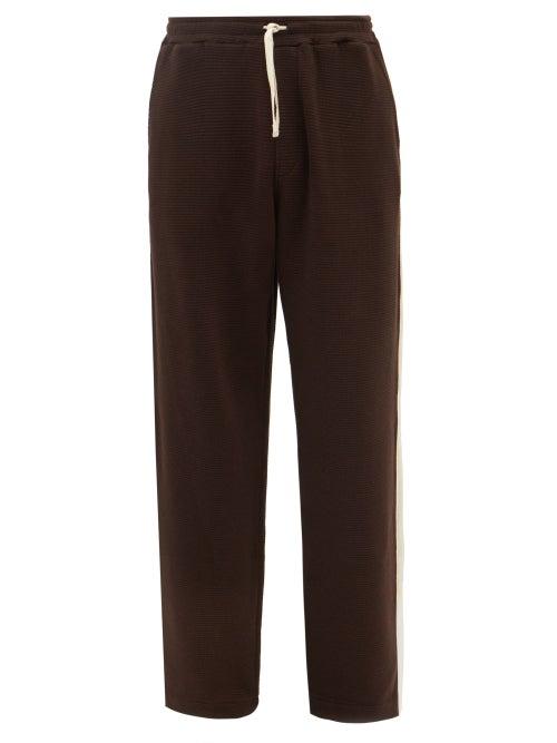 Oliver Spencer - Morwell Organic-cotton Jersey Track Pants - Mens - Brown