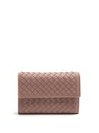 Bottega Veneta Tri-fold Intrecciato Leather Wallet