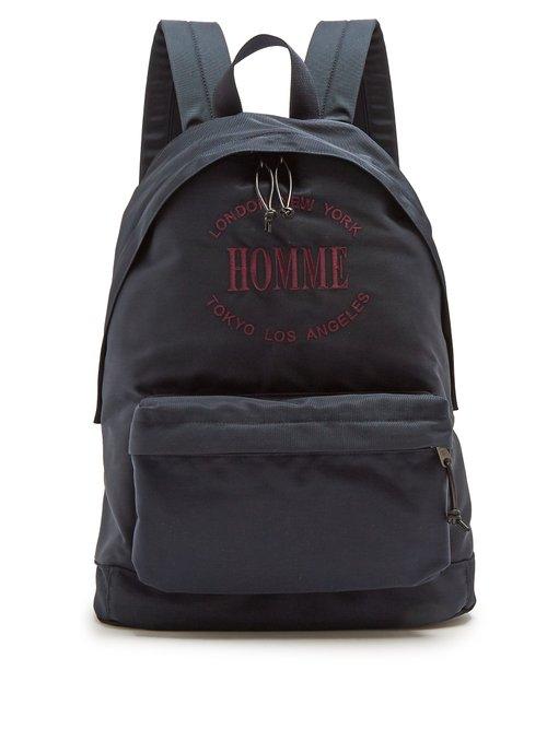 Matchesfashion.com Balenciaga - Explorer Coated Canvas Backpack - Mens - Navy