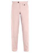 Matchesfashion.com Oliver Spencer - Linton Linen Trousers - Mens - Pink
