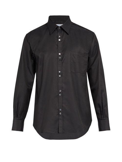 Matchesfashion.com Cobra S.c. - Single Cuff Cotton And Silk Blend Shirt - Mens - Black
