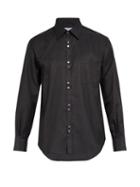 Matchesfashion.com Cobra S.c. - Single Cuff Cotton And Silk Blend Shirt - Mens - Black