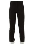 Matchesfashion.com Ann Demeulemeester - Layered Wool Blend Twill Trousers - Womens - Black White