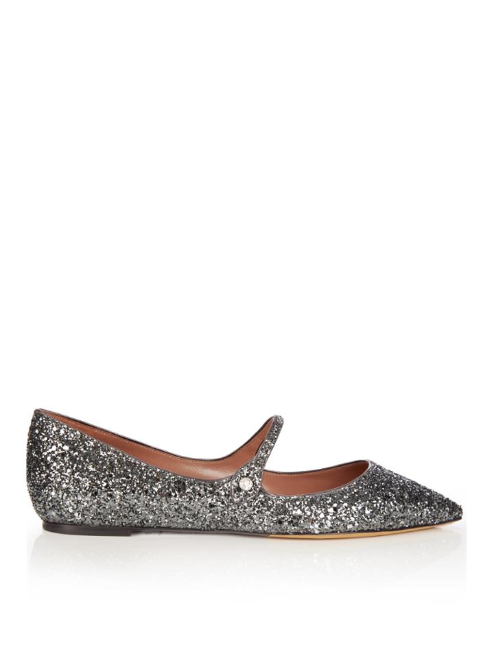 Tabitha Simmons Hermione Point-toe Glitter Flats