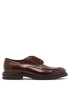 Matchesfashion.com Brunello Cucinelli - Grained-leather Derby Shoes - Mens - Dark Brown