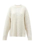 Altu - Merino-blend Contrast-knit Sweater - Womens - White