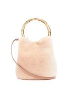 Matchesfashion.com Marni - Pannier Shearling Bucket Bag - Womens - Light Pink