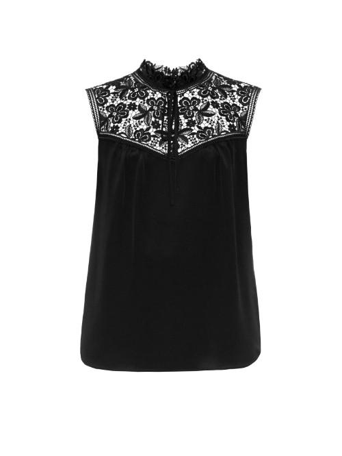 Erdem Julisa Sleeveless Silk-cady Blouse