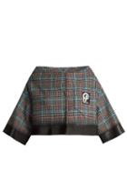 Matchesfashion.com Prada - Cropped Houndstooth Check Wool Blend Jacket - Womens - Grey Multi