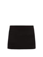 Matchesfashion.com Balenciaga - Bb Logo Embroidered Twill Mini Skort - Womens - Black