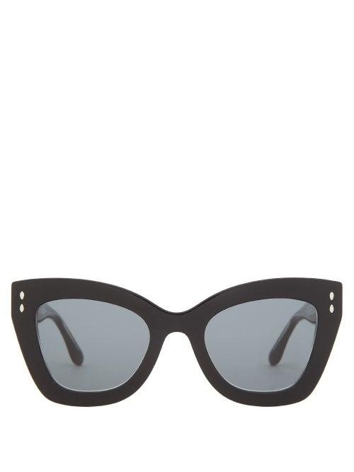 Isabel Marant Eyewear - Cat-eye Acetate Sunglasses - Womens - Black
