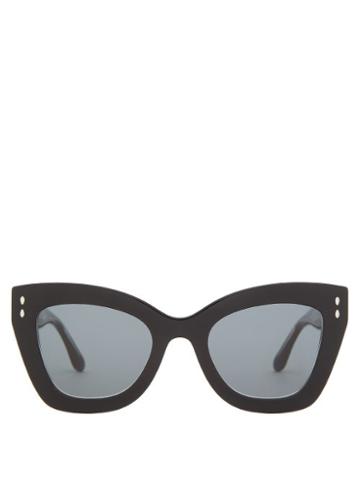 Isabel Marant Eyewear - Cat-eye Acetate Sunglasses - Womens - Black