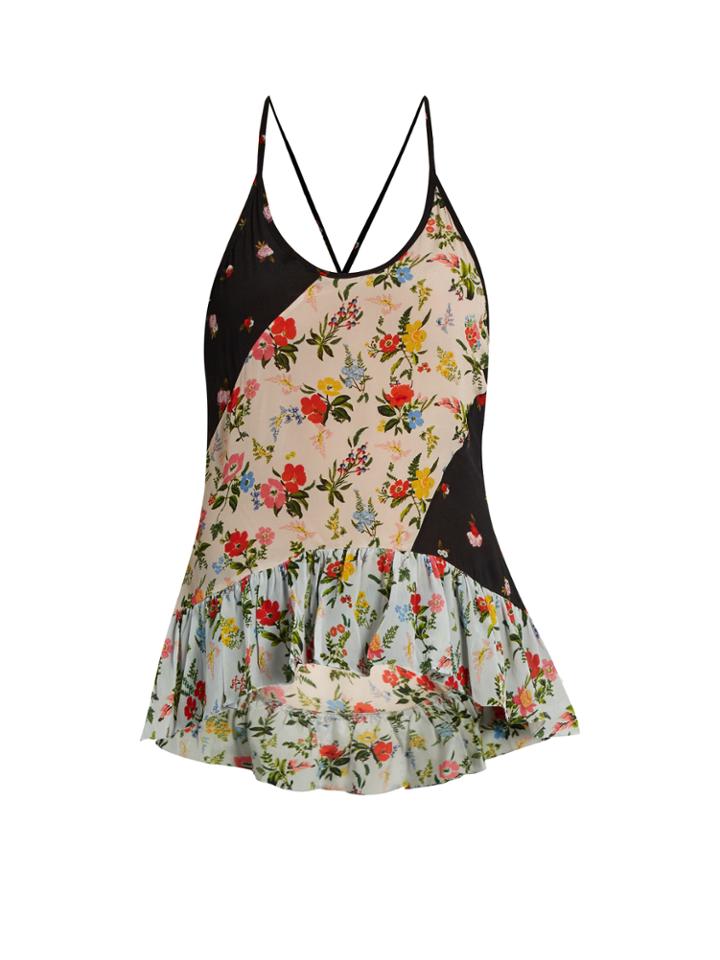Preen Line Rene Floral-print Crepe Cami Top