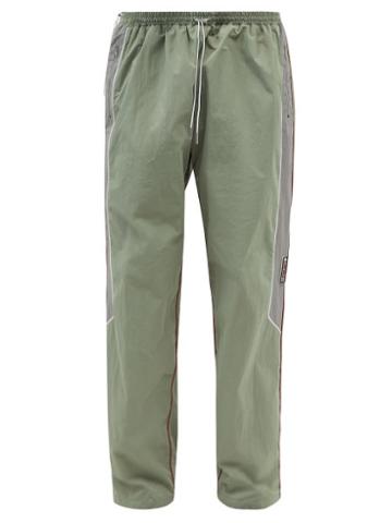 Y/project - Lazy Layered-front Shell Track Pants - Mens - Green