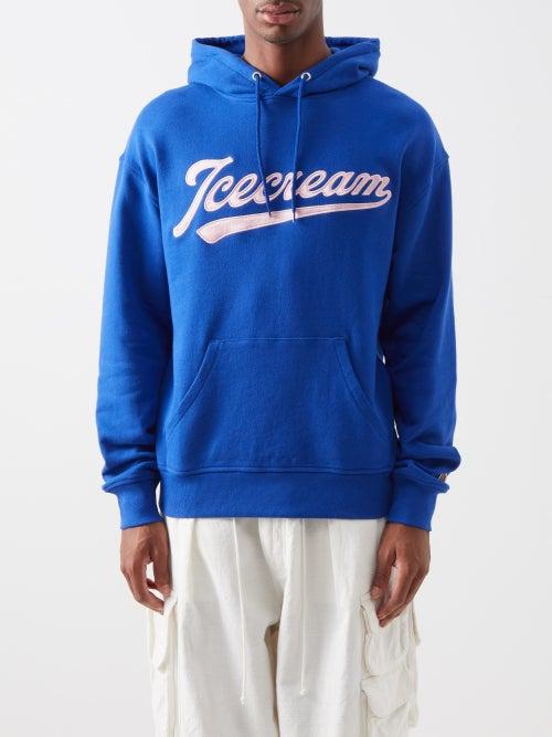 Icecream - Pitcher Cotton-jersey Hoodie - Mens - Royal Blue