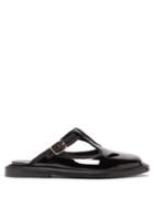 Matchesfashion.com Burberry - Alannis Patent Leather Dolly Mules - Womens - Black