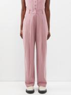 The Frankie Shop - Gelso Pleated Tailored Trousers - Womens - Pink