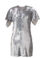Matchesfashion.com Ashish - Open-back Sequinned Mini Dress - Womens - Silver