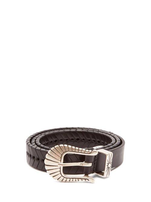 Matchesfashion.com Isabel Marant - Jigoo Braided Leather Belt - Womens - Black