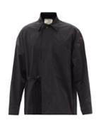 Matchesfashion.com Toogood - The Glassblower Tie-side Cotton-blend Jacket - Mens - Black