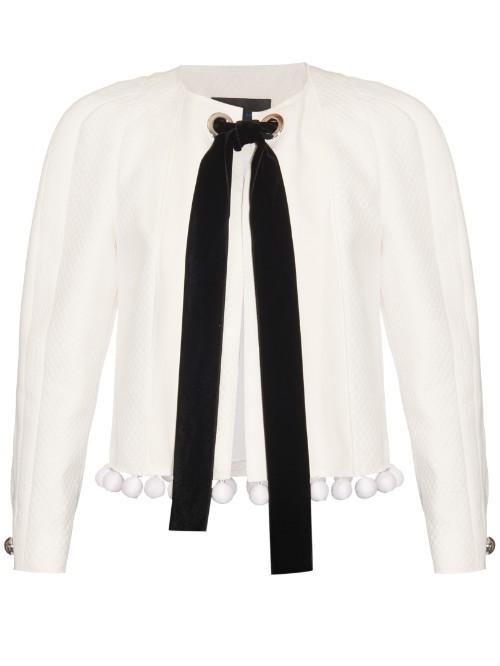 Proenza Schouler Floral-jacquard Velvet-tie Jacket